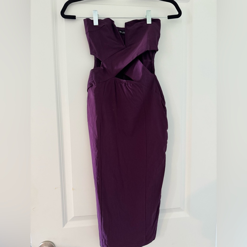 PrettyLittleThing Deep Purple Backless Dress